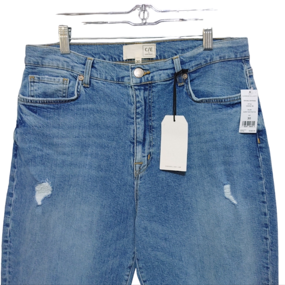 Current Elliott The Original Boyfriend Destructed Distressed Jeans Wendy Size 30 - Picture 8 of 15